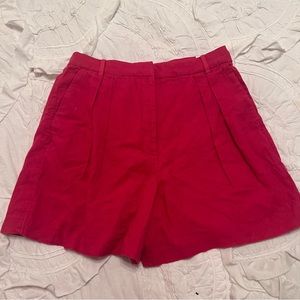 NWT Abercrombie Linen Blend Tailored Pleated Front Shorts